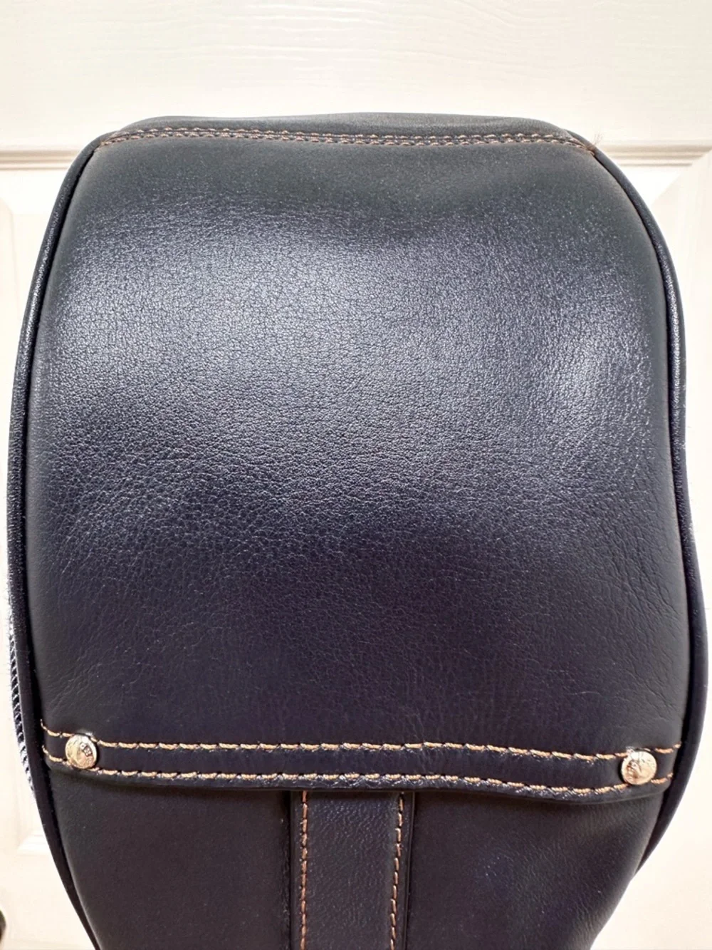 Coach Harley Signature Denim Jacquard Navy Leather Large Hobo